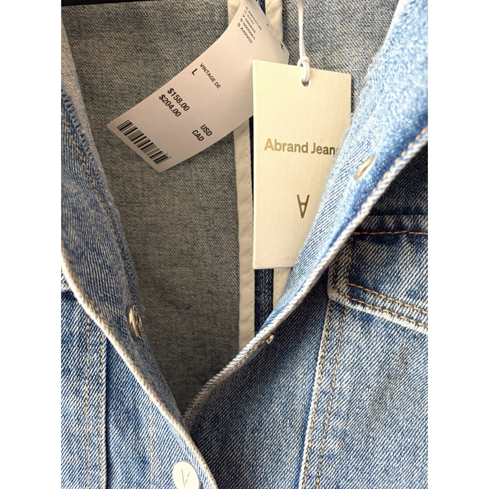 Abrand NWT $158 Ada Denim Overalls Jumpsuit One Piece Size Large - Picture 3 of 5